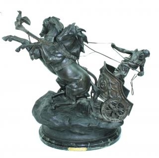 Appraisal: CHAR DE LA VICTOIRE SPELTER SCULPTURE Char de la victoire