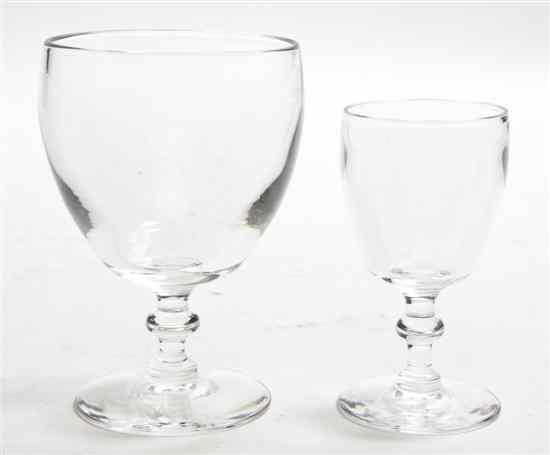 Appraisal: A Set of Steuben Glass Stemware comprising water goblets and