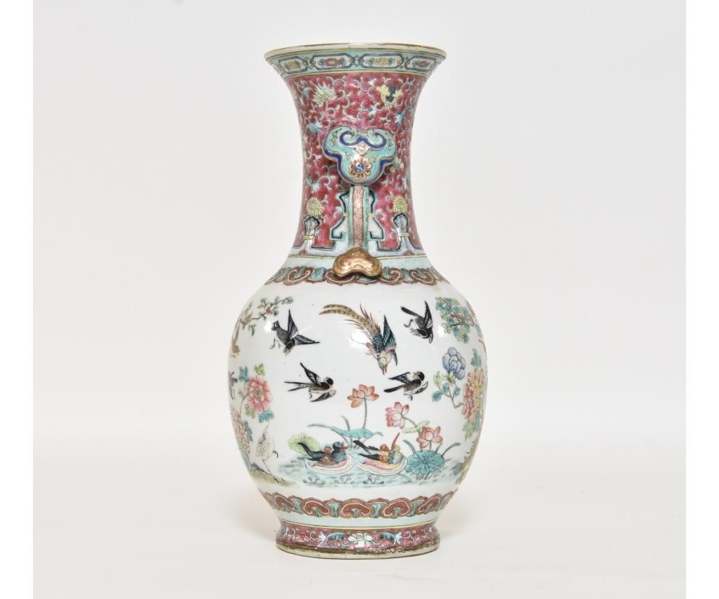 Appraisal: Chinese porcelain vase th c decorated with Ruyi scepter handles