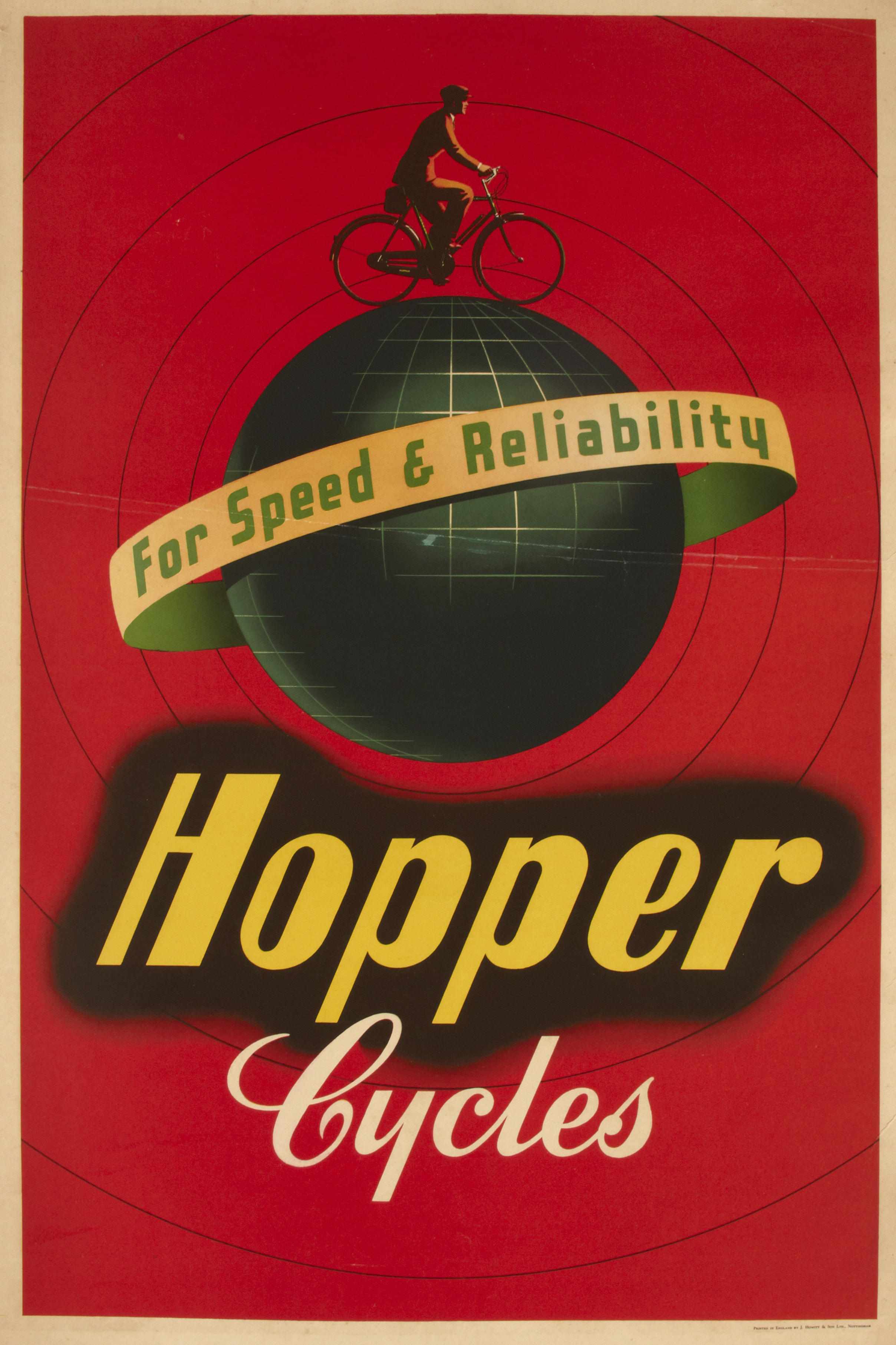 Appraisal: Artist Unknown th century Hopper Cycles n d Lithographic poster