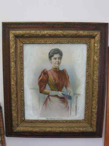 Appraisal: Victorian Lithograph ''Mrs Grover Cleveland image area '' X ''