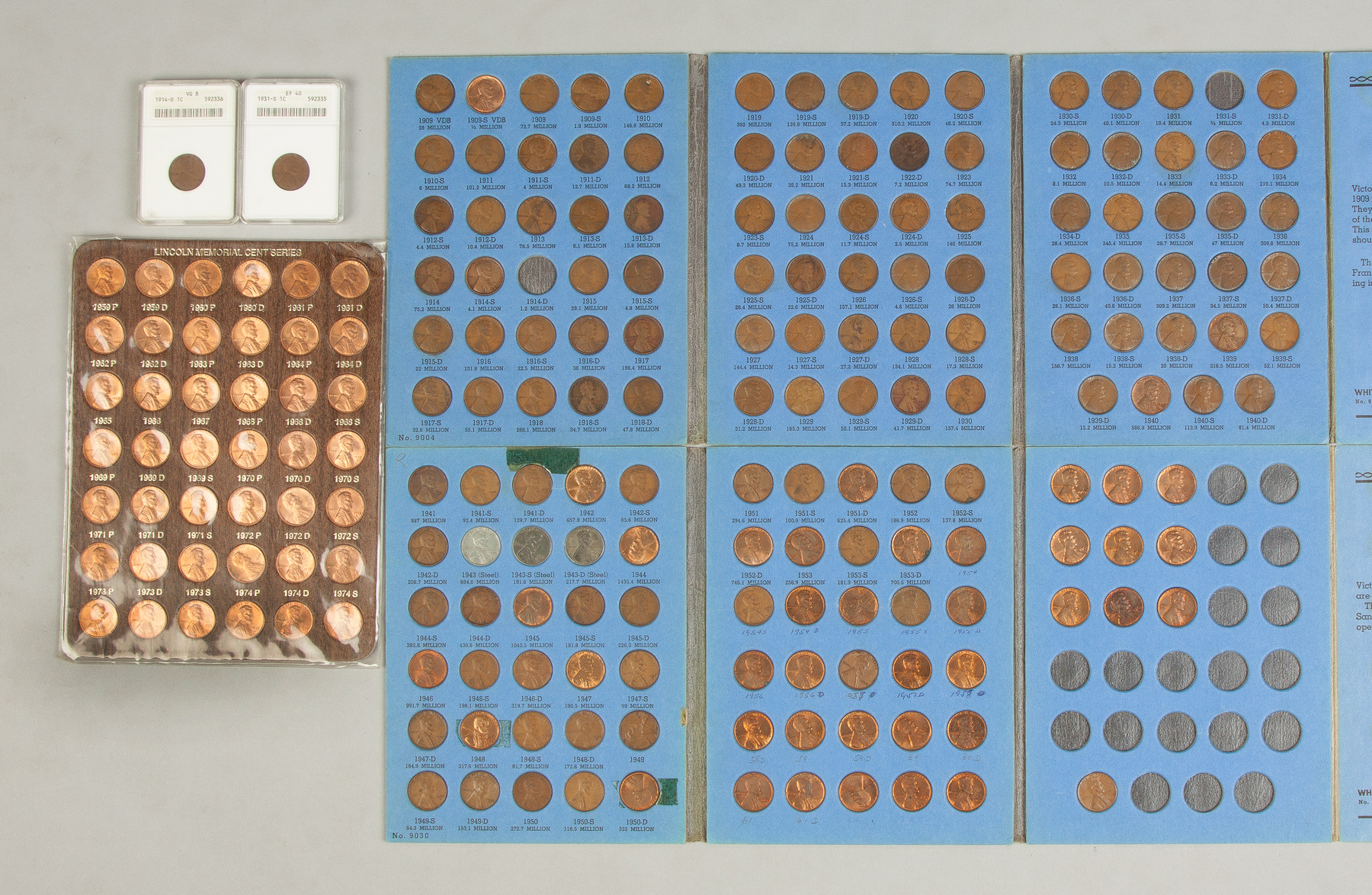 Appraisal: Complete Lincoln Penny Collection - set includes uncirculated SVDB