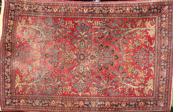 Appraisal: Fine Antique Persian Sarouk rug ' x ' Some wear