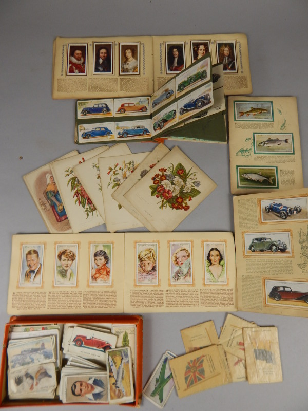 Appraisal: Various cigarette cards to include silk flags some albums etc