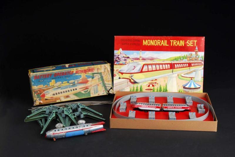 Appraisal: Lot of Monorail Train Battery-Operated Toys Description Japanese One set