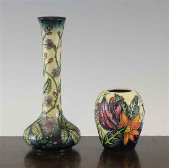 Appraisal: A Moorcroft 'Castle Garden' pattern small ovoid vase c limited