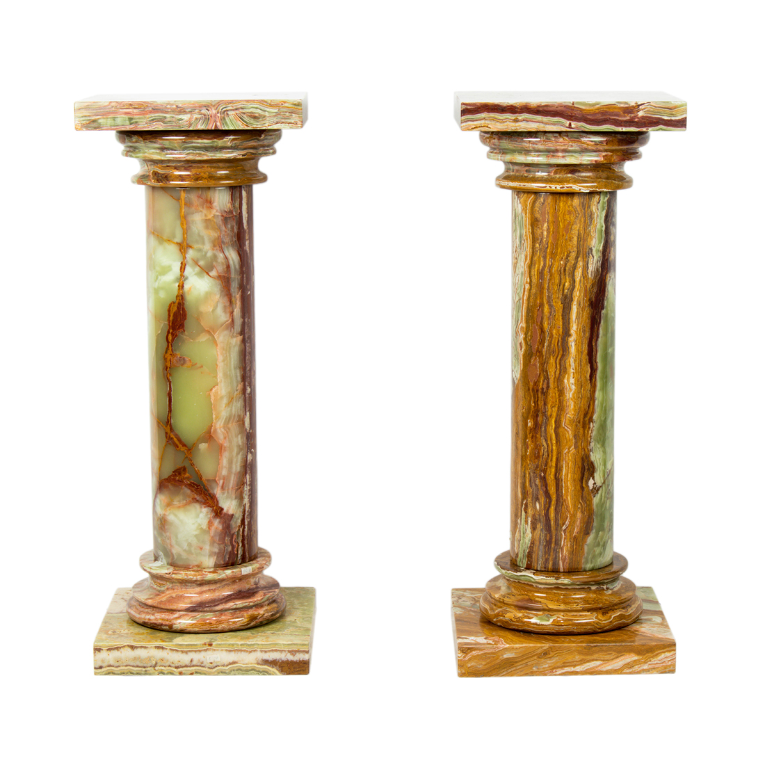 Appraisal: A PAIR OF FINE ONYX MARBLE PEDESTALS CIRCA A pair