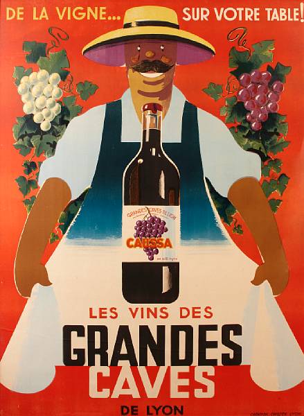 Appraisal: Artist Unknown th century Les Vins des Grandes Caves c