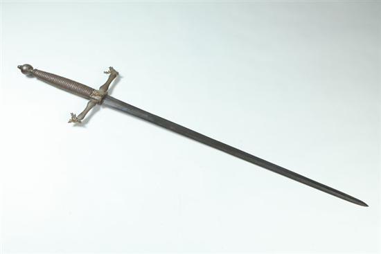 Appraisal: DOUBLE-HANDED SWORD European possibly th century Probably a ceremonial sword