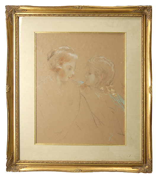 Appraisal: FRAMED PASTEL JOHN MCLURE HAMILTON American - Portrait of two