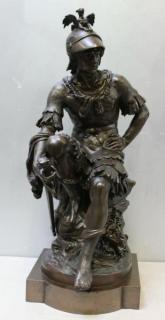 Appraisal: Moigniez J Signed Patinated Bronze Sculpture A large and quality