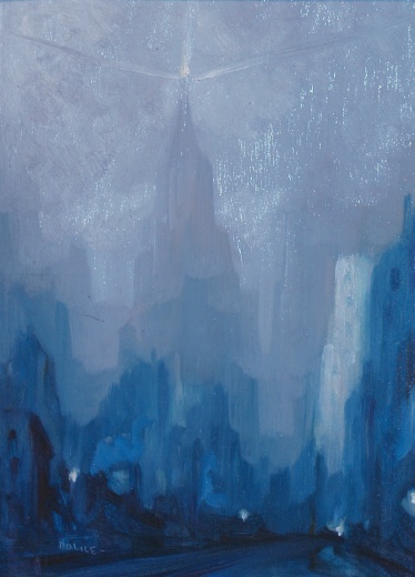 Appraisal: Leon Louie Dolice American - City at Night Estimate -