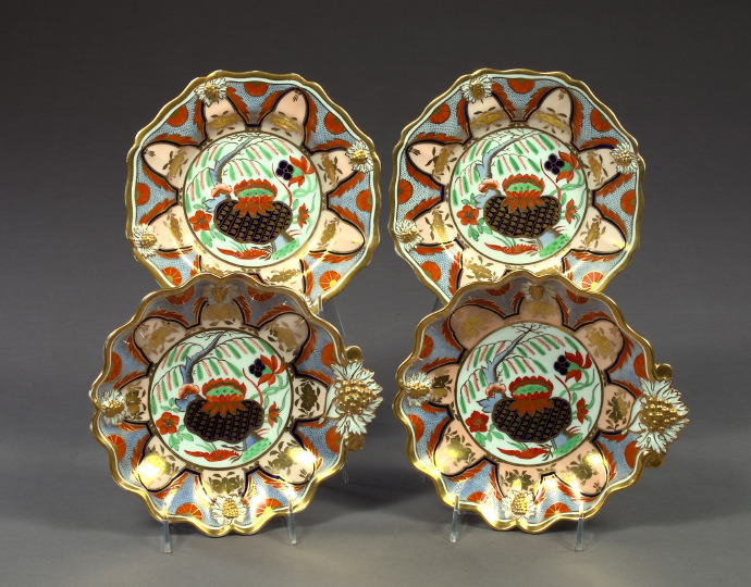 Appraisal: Set of Three English Porcelain Dessert Plates consisting of a