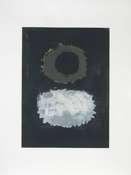 Appraisal: Adolph Gottlieb American - Black Field Screenprint in colors on