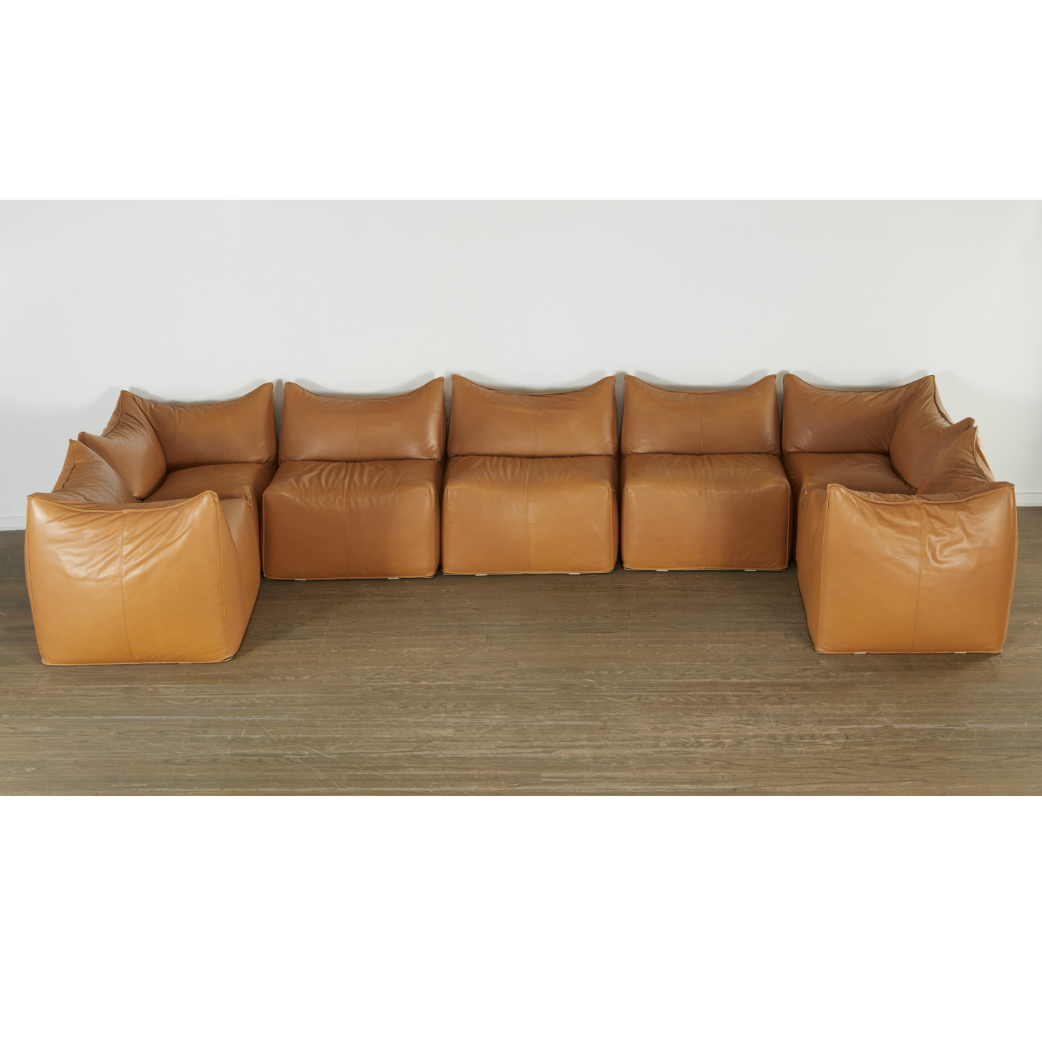 Appraisal: MARIO BELLINI LE BAMBOLE LEATHER SECTIONAL SOFA c s Italy