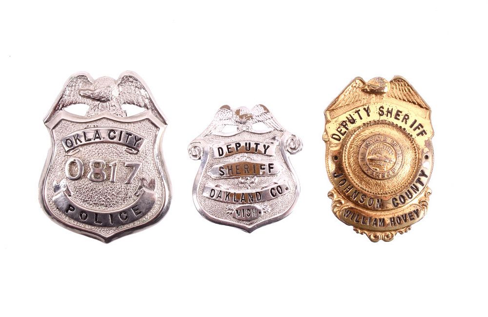 Appraisal: Deputy Sheriff Police Wallet Badge Collection For your consideration is