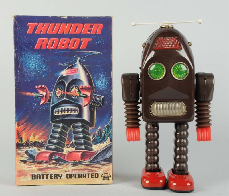 Appraisal: Japanese Tin Litho Thunder Robot O B Battery - operated