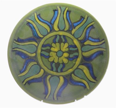 Appraisal: A Poole Pottery Delphis charger shape no painted in shades