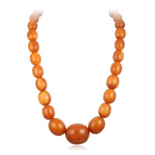 Appraisal: A Chord of Amber Beads Designed as a single chord