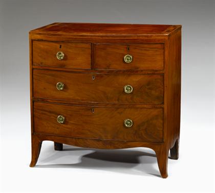 Appraisal: Late Georgian mahogany bowfront chest of drawers early th century