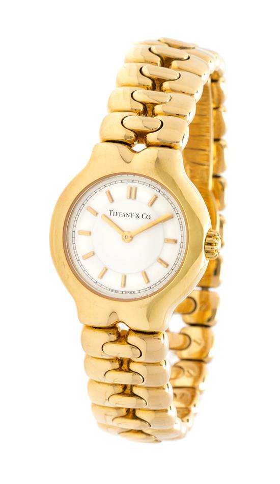 Appraisal: Sale Lot An Karat Yellow Gold Tesoro Wristwatch Tiffany Co