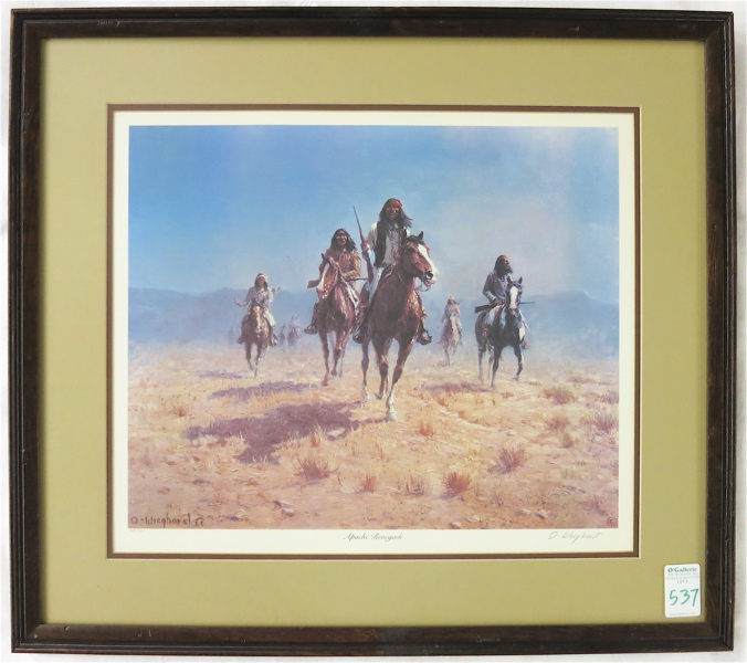 Appraisal: OLAF WIEGHORST LIMITED EDITION OFF-SET LITHOGRAPH California - Apache Renegade