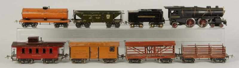 Appraisal: Ives Standard Gauge -Car Freight Train Set Description American Pre-war