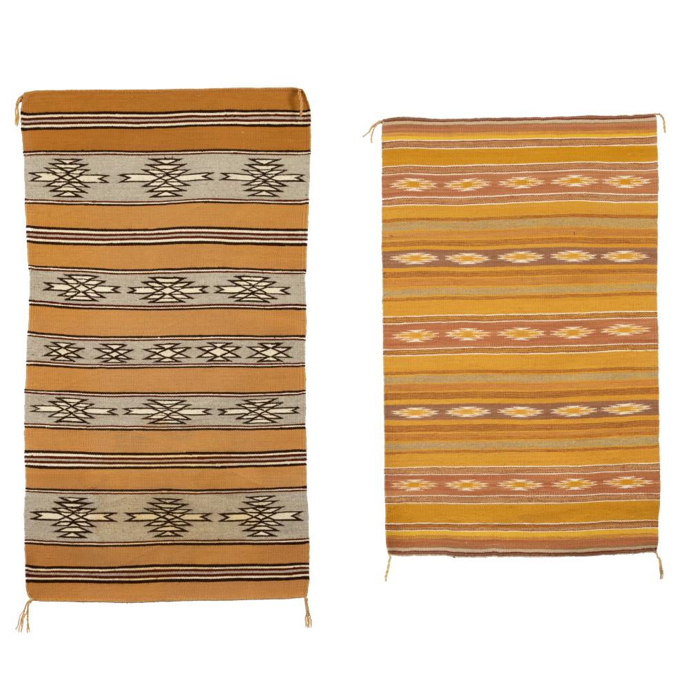 Appraisal: DIN NAVAJO PAIR OF WIDE RUINS TEXTILES CA S -