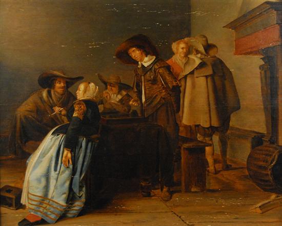 Appraisal: PIETER JACOBSZ CODDE Flemish - TAVERN SCENE oil on panel