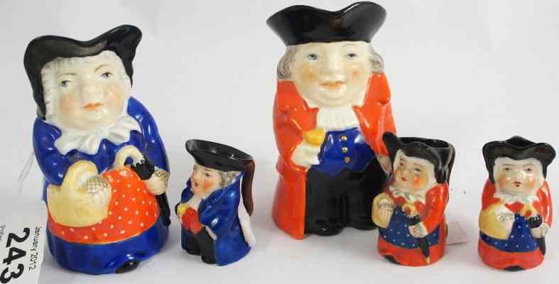 Appraisal: Royal Worcester Toby Jugs Town Crier and Old Woman height