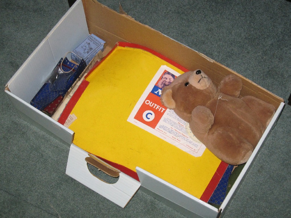 Appraisal: Box of Meccano and a teddy bear