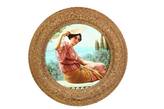 Appraisal: PRINT PAINTING ''The Gilded Hours'' A seated woman with a