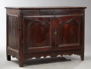 Appraisal: French Provincial Louis XV Style Carved Cherry and Oak Sideboard