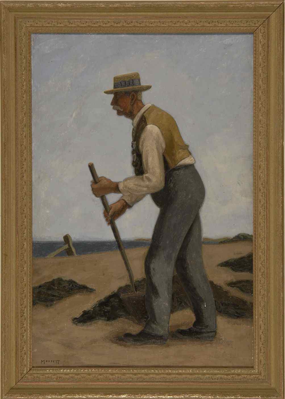 Appraisal: ROSS E MOFFETTAmerican - The Clam Digger Signed lower left