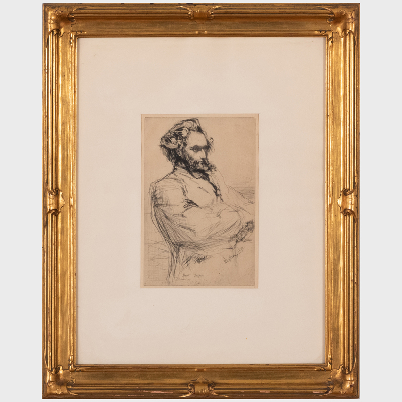 Appraisal: James Abbott McNeill Whistler - Drouet Sculpteur Drypoint in black