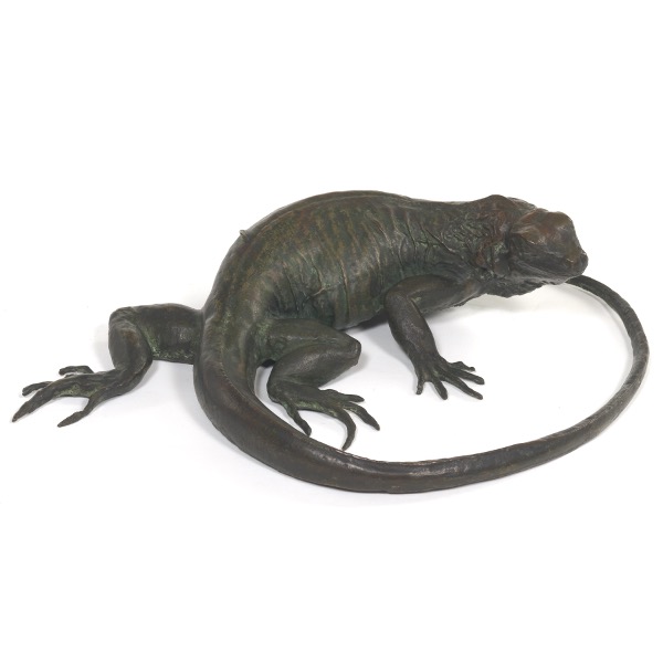 Appraisal: BRONZE IGUANA SCULPTURE IN THE MANNER OF FRANZ XAVIER BERGMAN