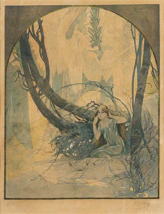 Appraisal: Sale Lot Alphonse Mucha Czech - La carillon de Paques