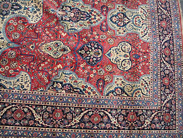 Appraisal: A Yazd carpet size approximately ft x ft