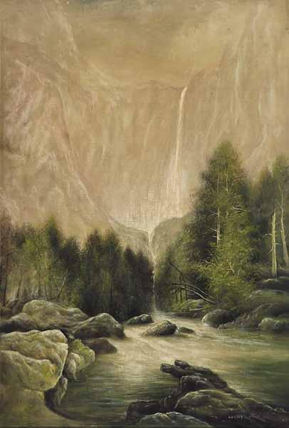 Appraisal: Will Ousley American Louisiana - The Falls oil on canvas