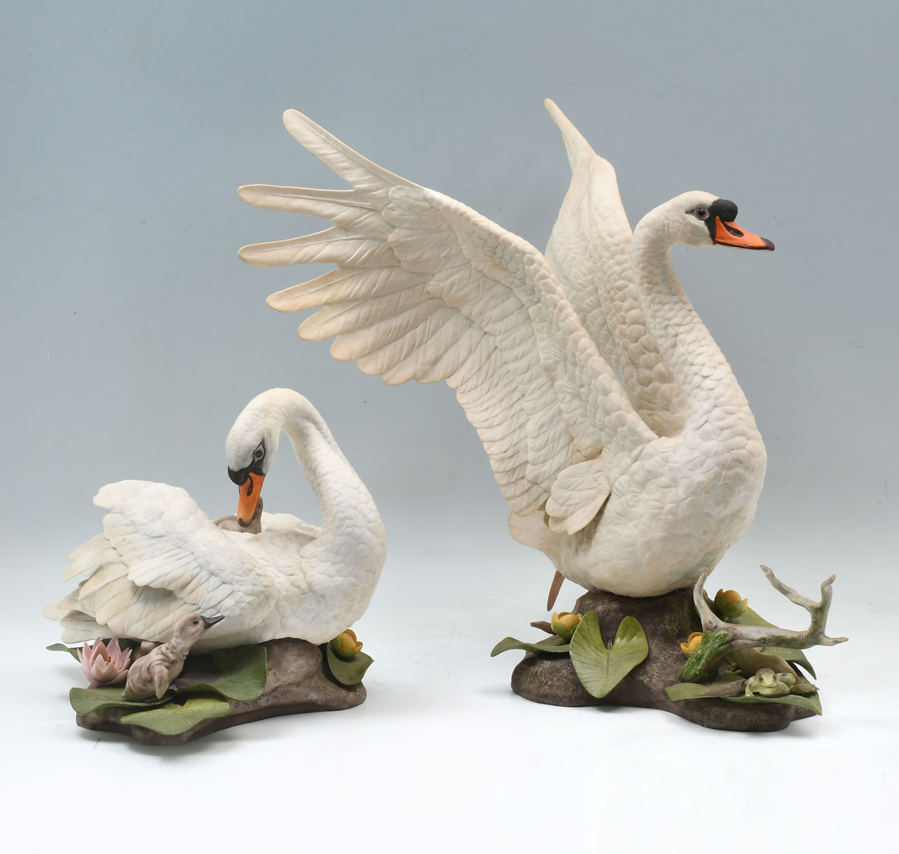 Appraisal: BOEHM PAIR OF MUTE SWANS - Pair of Boehm Porcelain