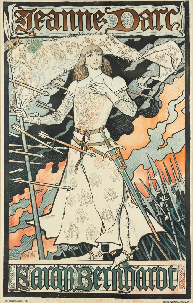 Appraisal: EUG NE GRASSET - JEANNE D'ARC SARAH BERNHARDT x inches