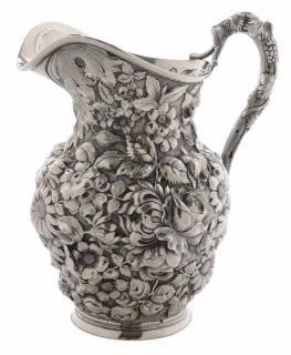 Appraisal: Stieff Rose Repousse Sterling Water Pitcher Kirk Repousse Sterling Entr