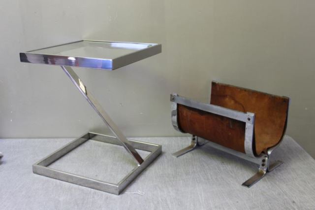 Appraisal: Chrome Lot Including Alessandro AlbrizziFire Caddy Together with a two