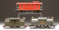 Appraisal: LOT OF TWO LIONEL STANDARD GAUGE ELECTRIC LOCOMOTIVES AND ONE