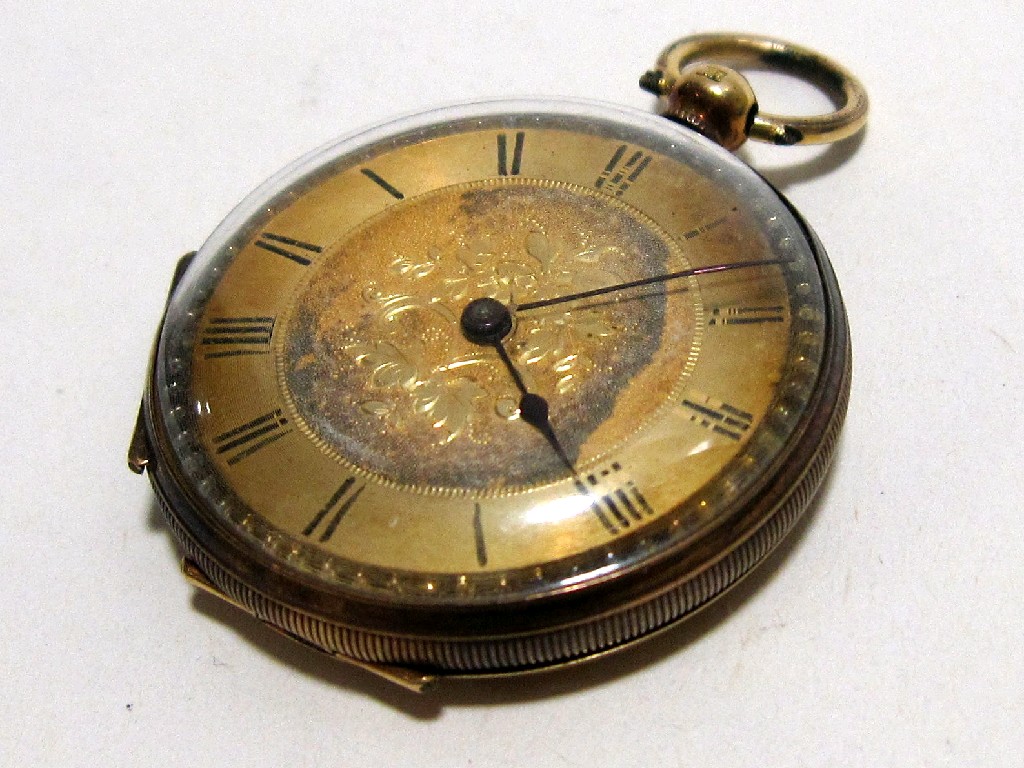 Appraisal: Eighteen carat gold fob watch