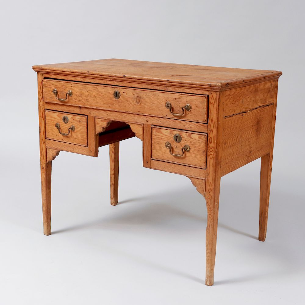 Appraisal: George III Pine Lowboy x x in Condition Stains nicks