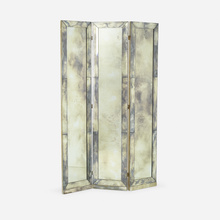 Appraisal: In the manner of Serge Roche MIRRORED SCREEN c antiqued