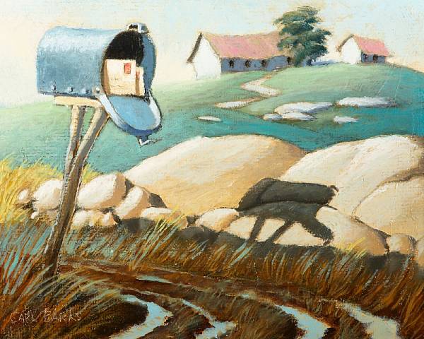 Appraisal: Carl Barks- Original Artwork to painting entitled Rural Route Circa