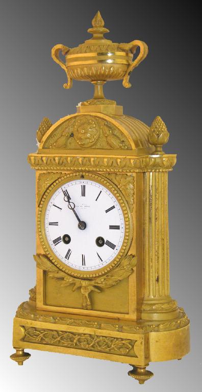 Appraisal: French Empire ormolu two train mantel clock the movement signed