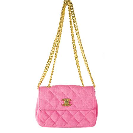 Appraisal: Bright Pink Jersey Quilted Mini Bag Estimate -